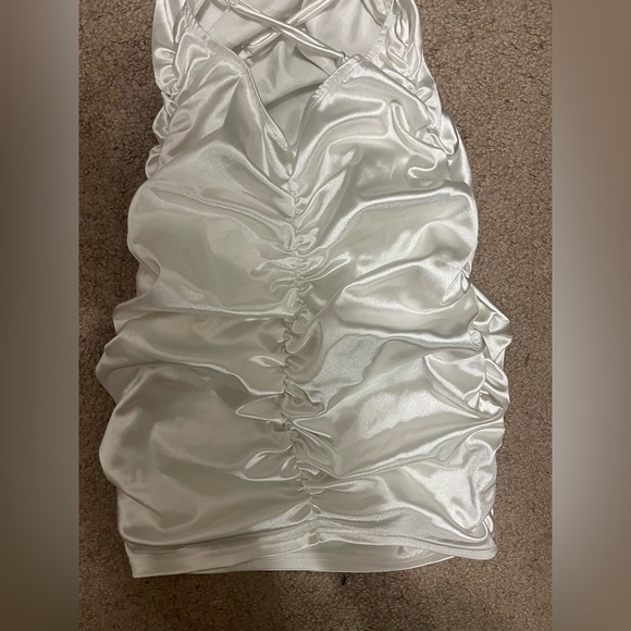 Better Be Shimmering White Mini Dress size medium - Picture 9 of 10